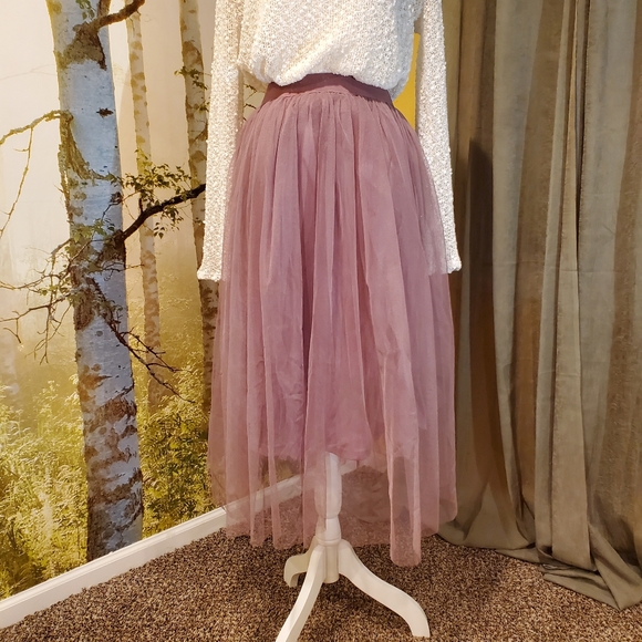 BOOHOO | Mauve Tulle Skirt - Picture 3 of 11
